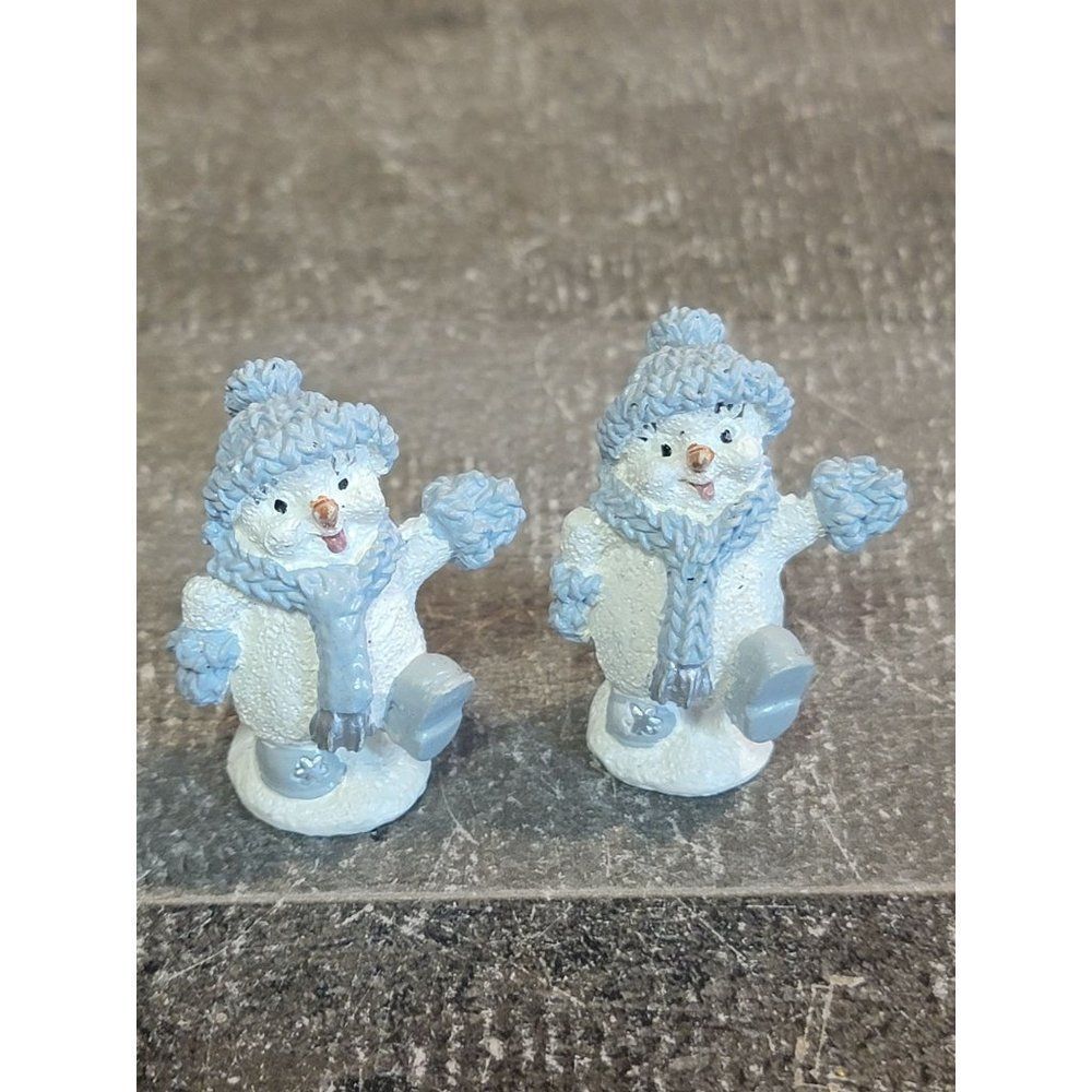 Mini snowman cheer dance Xmas Figure Set decor